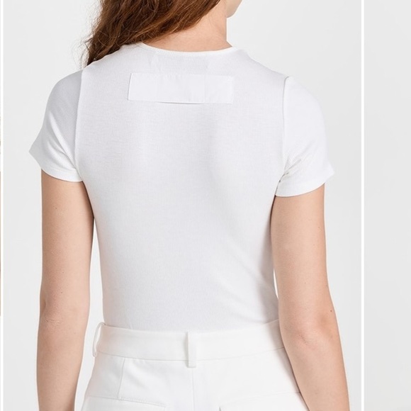 A. Potts tab tee short sleeve rib cream 10905 - Picture 2 of 15